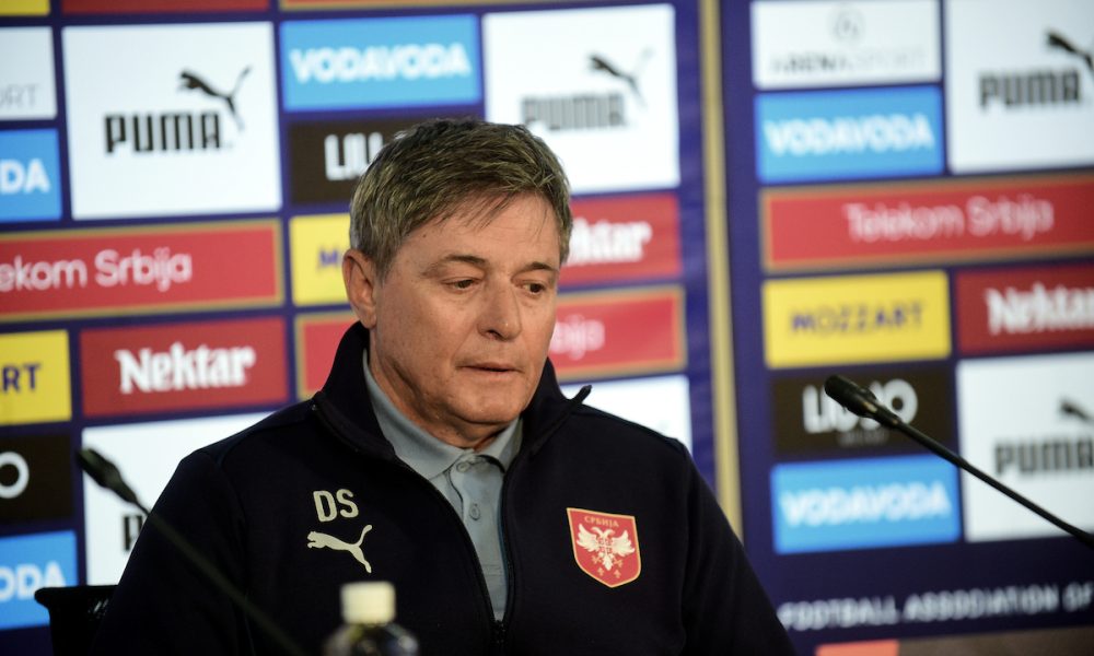 Dragan Stojković Piksi na konferenciji za medije pred Austriju (Foto: Starsport)