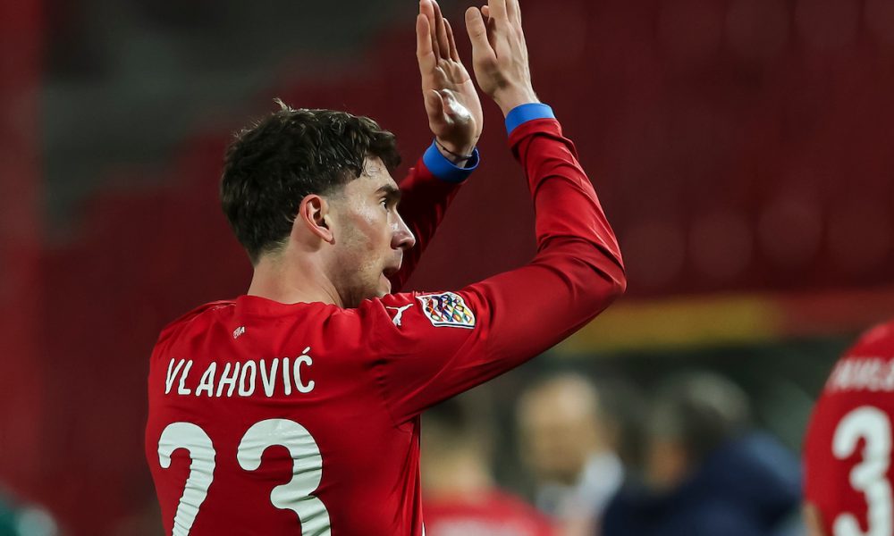 Dušan Vlahović u dresu srpske reprezentacije (Foto: Starsport)