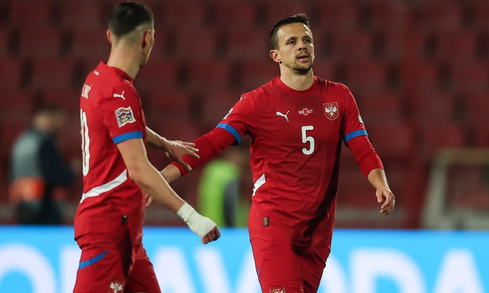 Fudbaleri Srbije na utakmici protiv Austrije (Foto: Starsport)