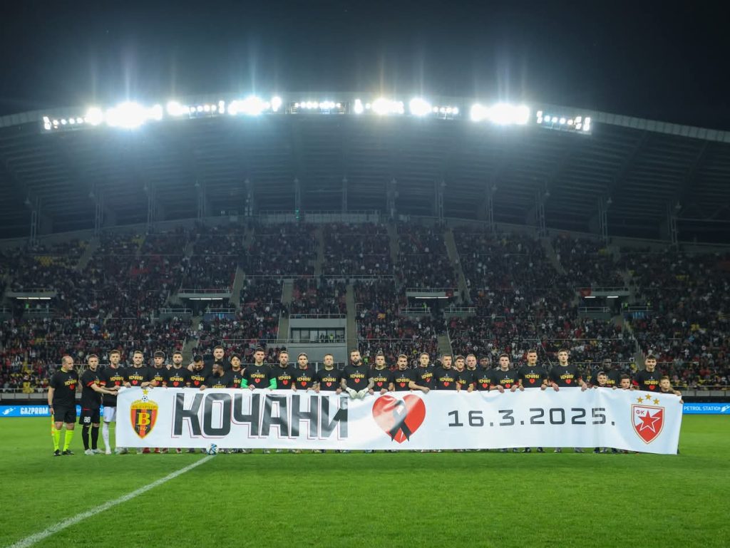 Sve u znaku slomljenog srca: Vardar i Zvezda igrali za pomen žrtvama u Kočanima, pobeda srpskog šampiona