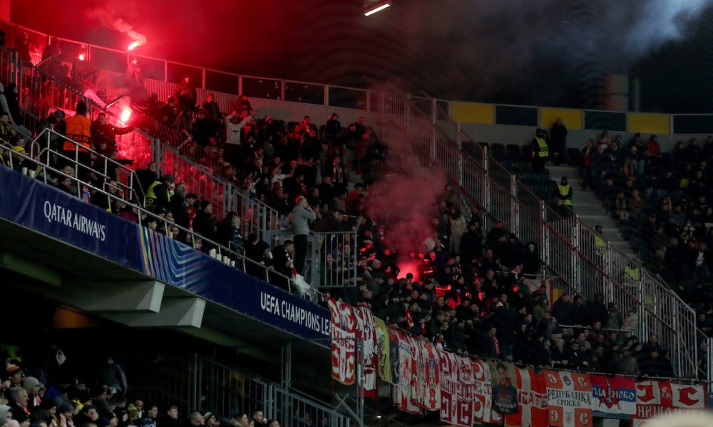 Navijači Crvene zvezde na utakmici protiv Jang Bojsa u Bernu (Foto: Starsport)