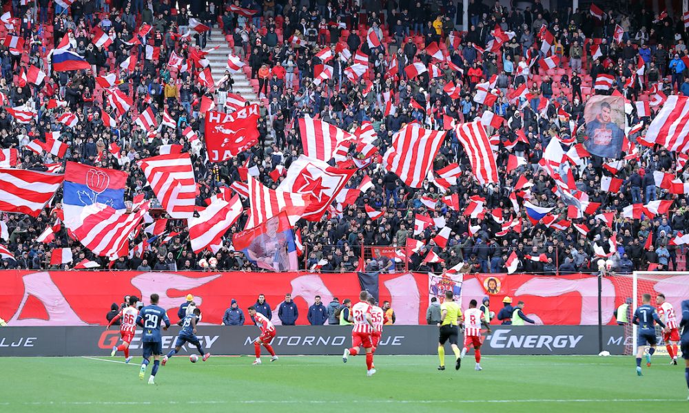 Navijači Crvene zvezde na utakmici protiv OFK Beograda (Foto: Starsport)